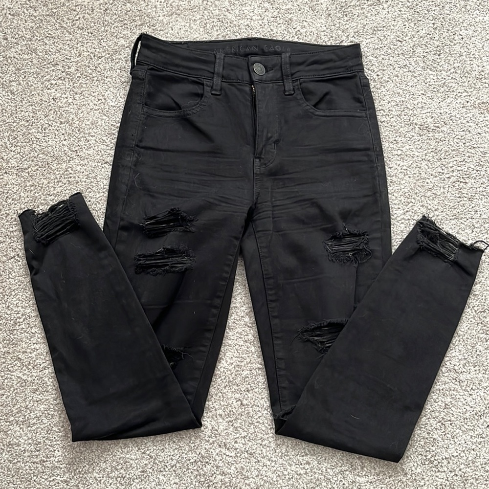 Stylish Black Distressed Women Jeans